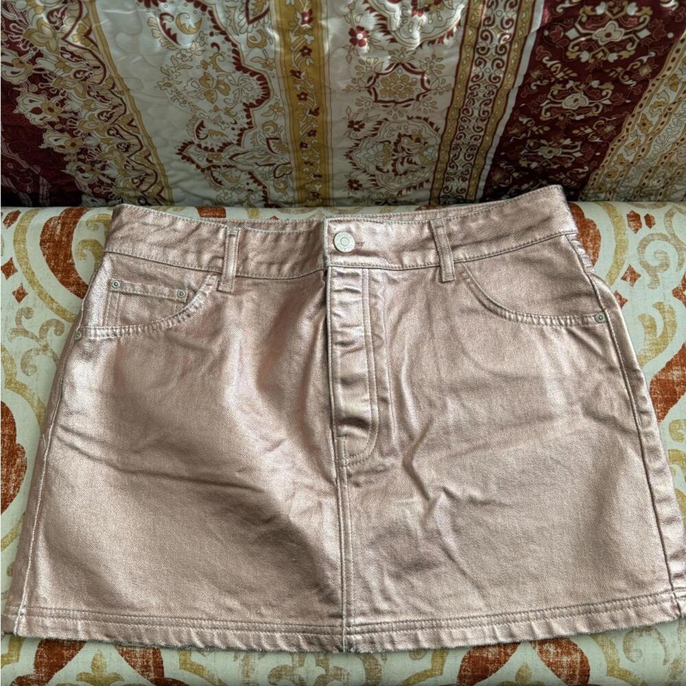 River Island Rose Gold Mini Skirt